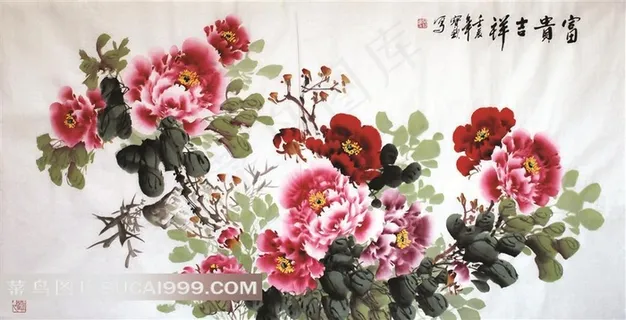 高清国画牡丹图片 高清国画牡丹图片