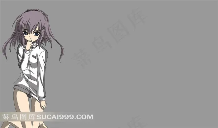 可爱女孩动漫插画素材