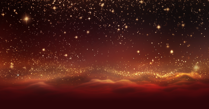 红色闪光粒子金色光芒背景(4512x2352)