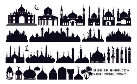 分析图素材图标集合景观建筑立面插画场景AI矢量图形设计