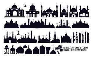 分析图素材图标集合景观建筑立面插画场景AI矢量图形设计