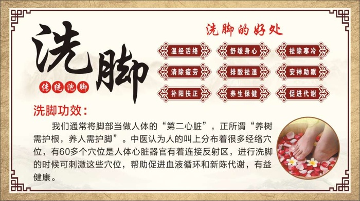 传统洗脚灯箱cdr矢量模版下载