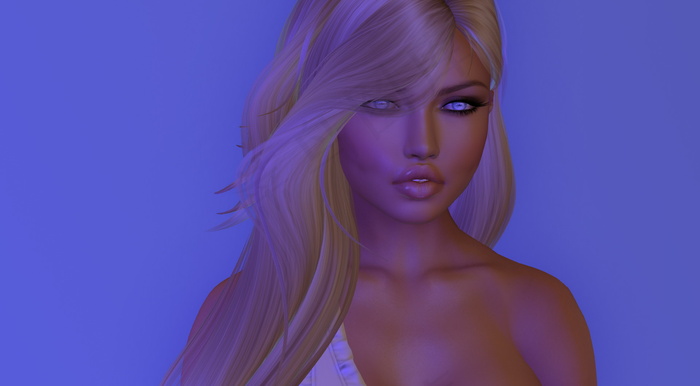 3D金发美女模型图片
