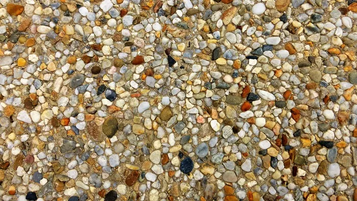 鹅卵石沙砾路面背景图片