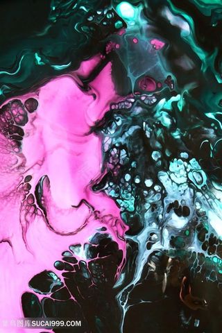 抽象水彩时尚艺术油画