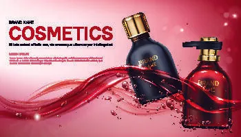 设计广告化妆品素材eps,ai矢量模版下载