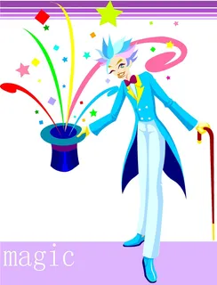 紫色卡通风动画动漫素描线稿海报图片素材矢量图人物57