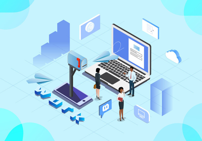 商务2.5D未来科技商务素材