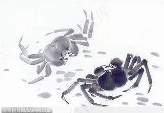 水墨画—螃蟹