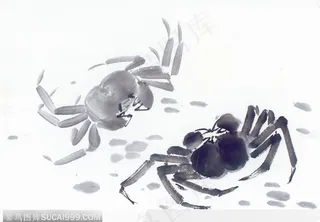 水墨画—螃蟹
