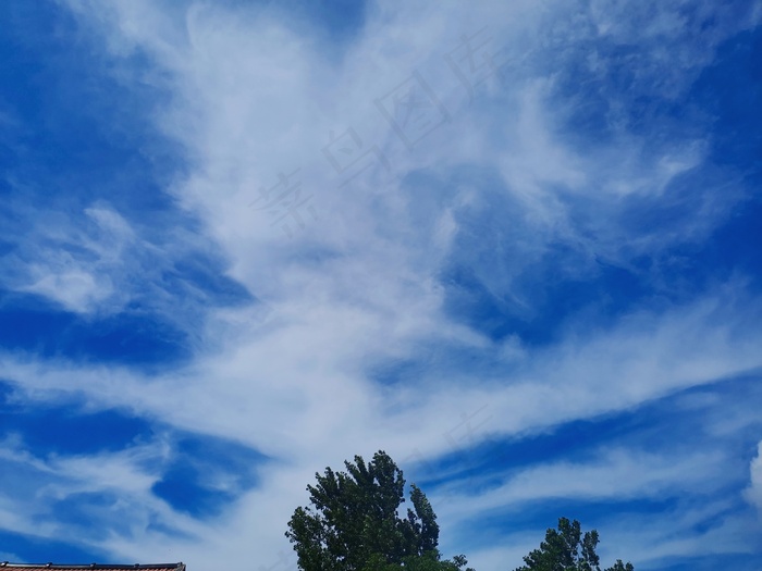 白云蓝天深邃天空风景