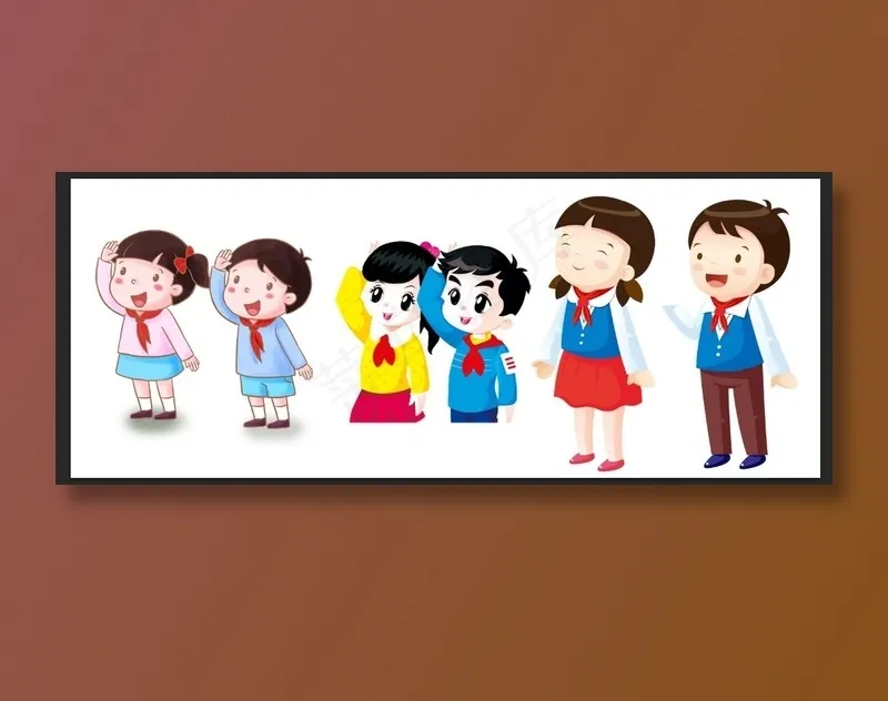 小学生少先队psd模版下载