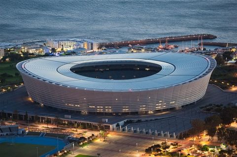 壮观的世界杯足球场摄影图片