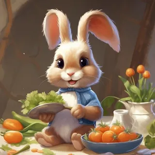 卡通动物兔子背景