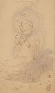 桥本关雪菩萨人物画作品素材 桥本关雪菩萨人物画作品素材