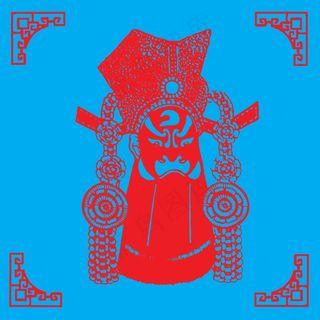 脸谱剪纸 剪纸风元素