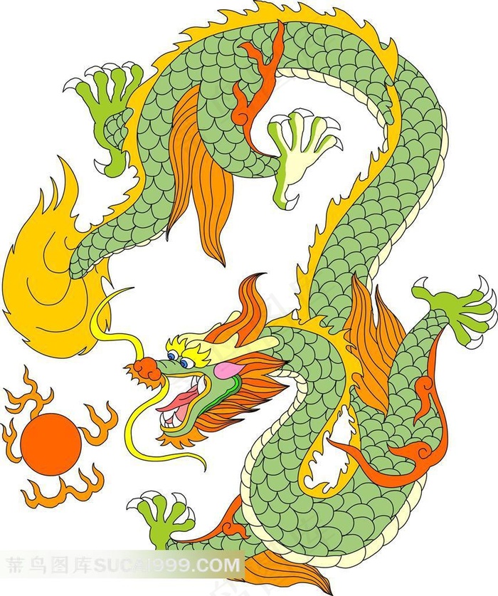 龙戏珠精美传统图案图片