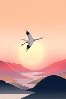 意境渐变故事落日背景