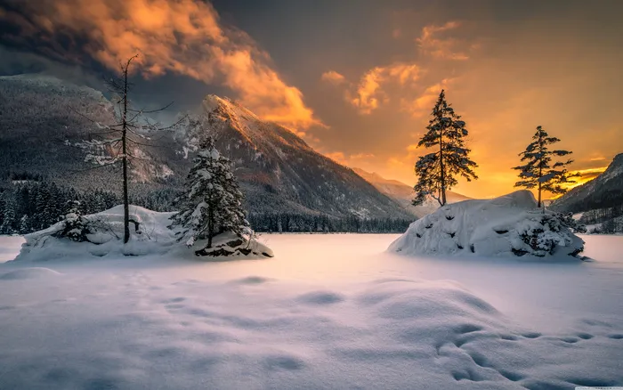 高清唯美雪山雪景