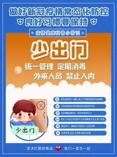 疫情常态化新冠防控系列套图社区宣传公益海报PSD设计素材模板