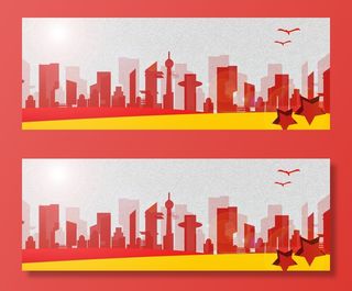 国庆节高清背景图片素材建军建党PSD分层设计底图展板banner模版