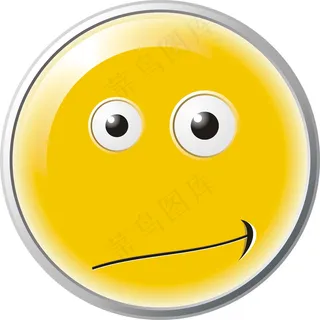 黄色卡通脸部表情图片