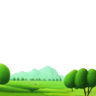 草丛草地草坡草原春天免抠