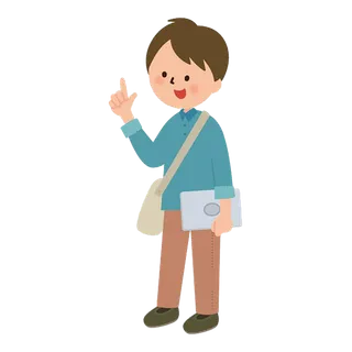 卡通文雅学生人物简笔画