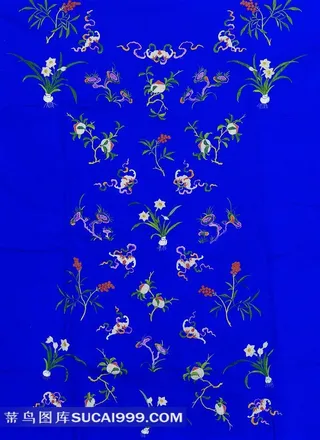 兰花花纹图案服饰素材