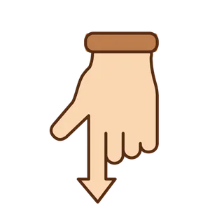 手指箭头点击向下