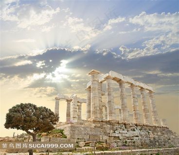 古典欧式建筑立柱高清图片