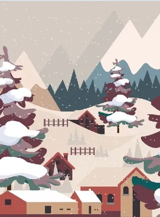 设计冬天卡通背景