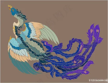 凤凰凤舞高清挂画壁纸高分辨率打印喷绘素材