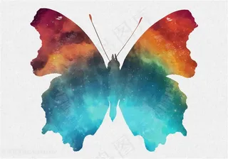 蝴蝶动物剪影高清图