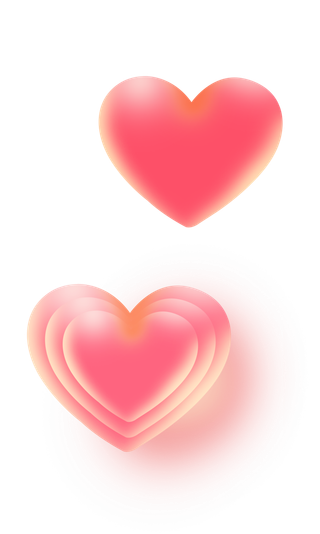 萌萌心跳立体爱心可爱造型