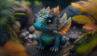 可爱小龙，大眼睛，梦幻，综合使用