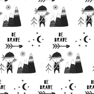 儿童卡通插画底纹背景装饰图案矢量素材