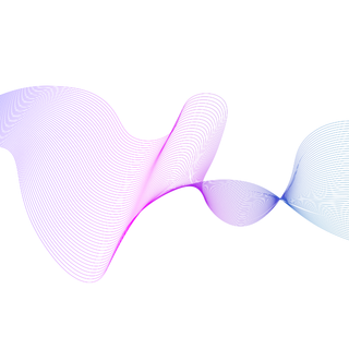 蓝紫色波纹渐变线条科技电商免抠png