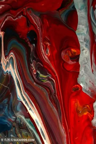 抽象时尚水彩艺术油画