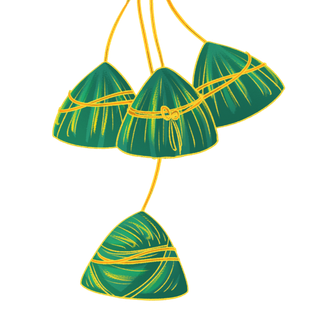 端午节节日粽子装饰悬挂挂件元素PNG素材