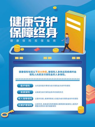 健康守护保险海报PSD素材