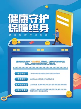 健康守护保险海报PSD素材