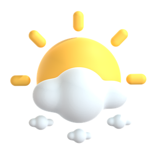 多云卡通自然图标3Dpng素材