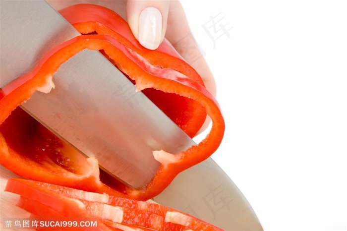 高清刀切红椒图片下载