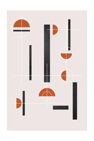 现代简约几何玄关装饰画