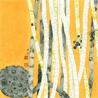 莲之舞荷花工笔画