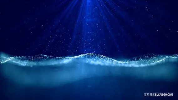 蓝色科技渐变粒子扩散炫光光斑背景