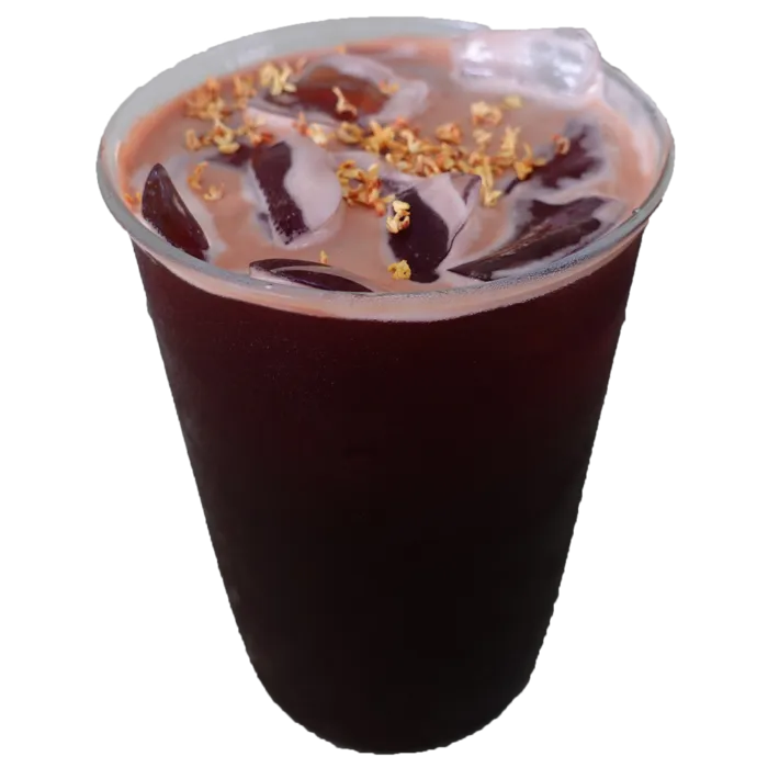 桂花美式咖啡微俯拍免扣素材