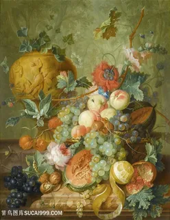 唯美花卉静物水果葡萄油画图片 唯美花卉静物水果葡萄油画图片