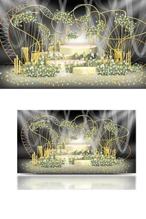 唯美清新婚礼设计迎宾区